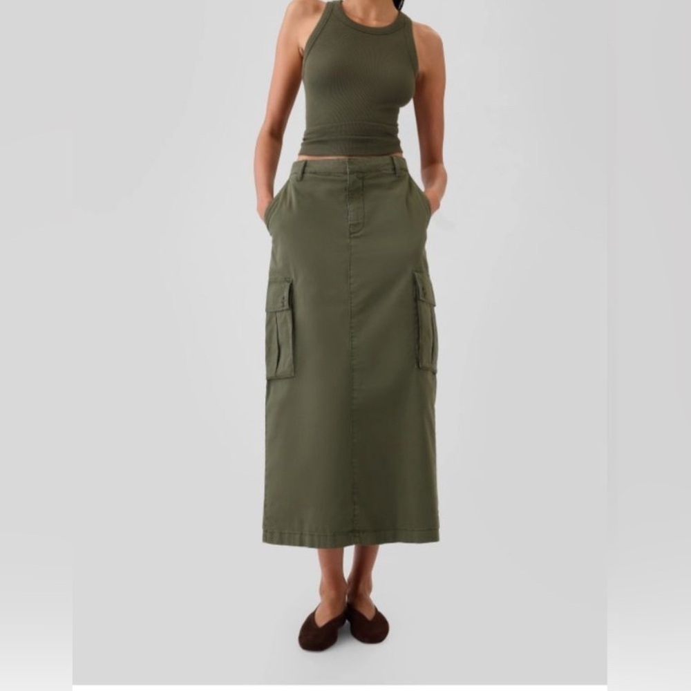 Gap Olive Utility Cargo Skirt